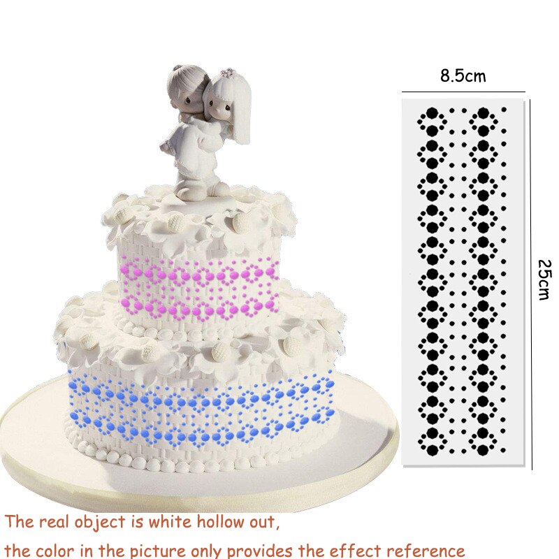 DIY Stil Schokolade Fondant Druck Schablone Hohl Zucker Sieb bilden Hochzeit Kuchen Schablone Rand Dekoration Vorlage Backen Werkzeuge
