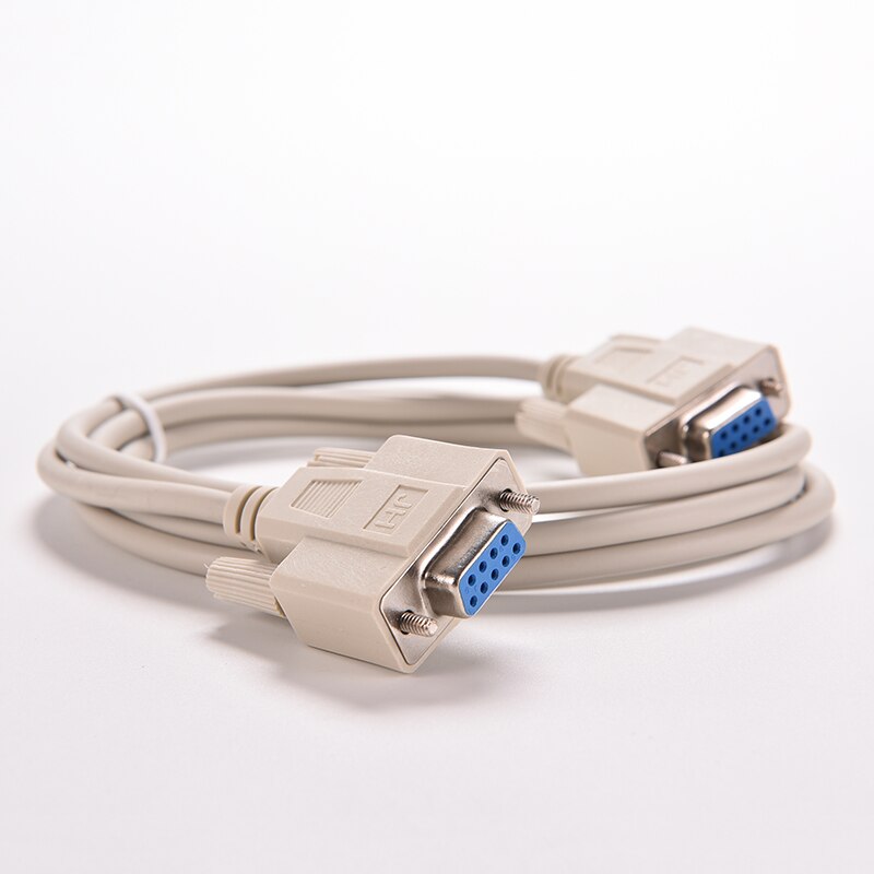 5ft F/F Serial RS232 Null Modem Cable Female to Female DB9 FTA Cross Connection 9 Pin COM Data Cable Converter PC Accessory