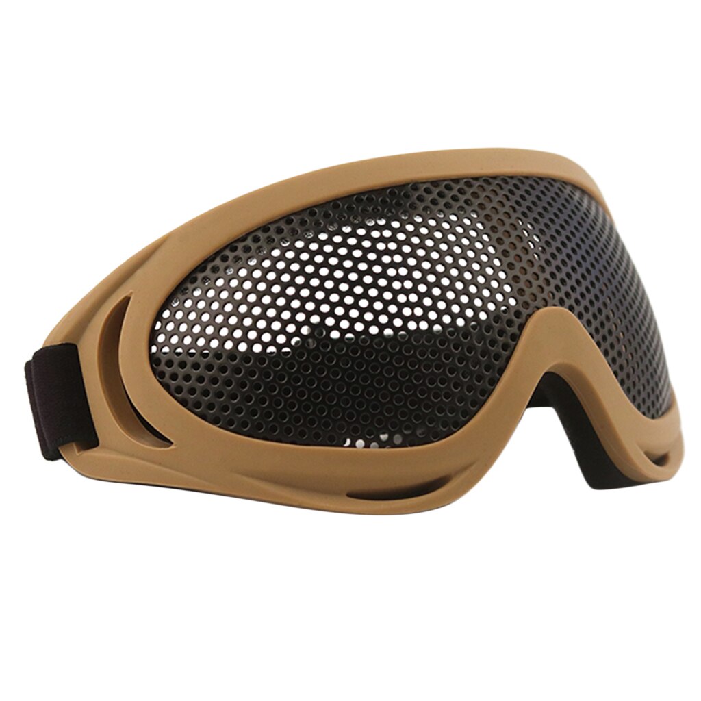 Leichte Metall Brille draussen Gittergewebe See Gläser Einstellbar Gummiband Augenschutz Niedrigen Profil Goggle: dunkel Grün