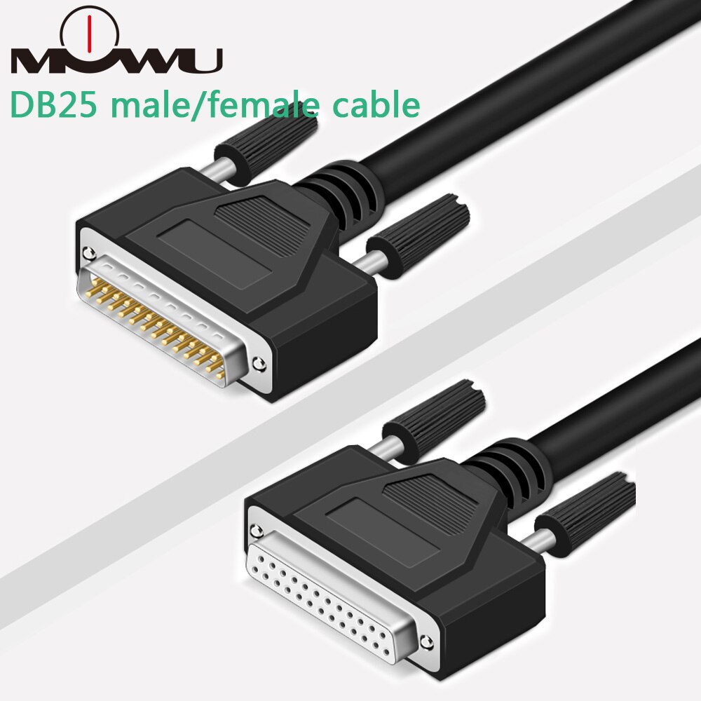 MOWU 25 Pin DB25 Parallel 25-Pin Male To Male Male To Female Female To Female LPT Printer Cable Connector 1.5M 3M