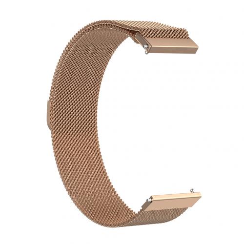 20mm Rvs Magnetische Gesp Mesh Horloge Strap Band voor Amazfit GTR 42mm: Rose Gold