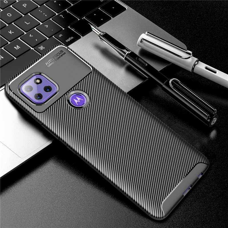 Voor Motorola Een 5G Ace Case Siliconen Carbon Fiber Shockproof Case Voor Motorola Een 5G Ace Cover Case voor Moto Een 5G Ace 6.7