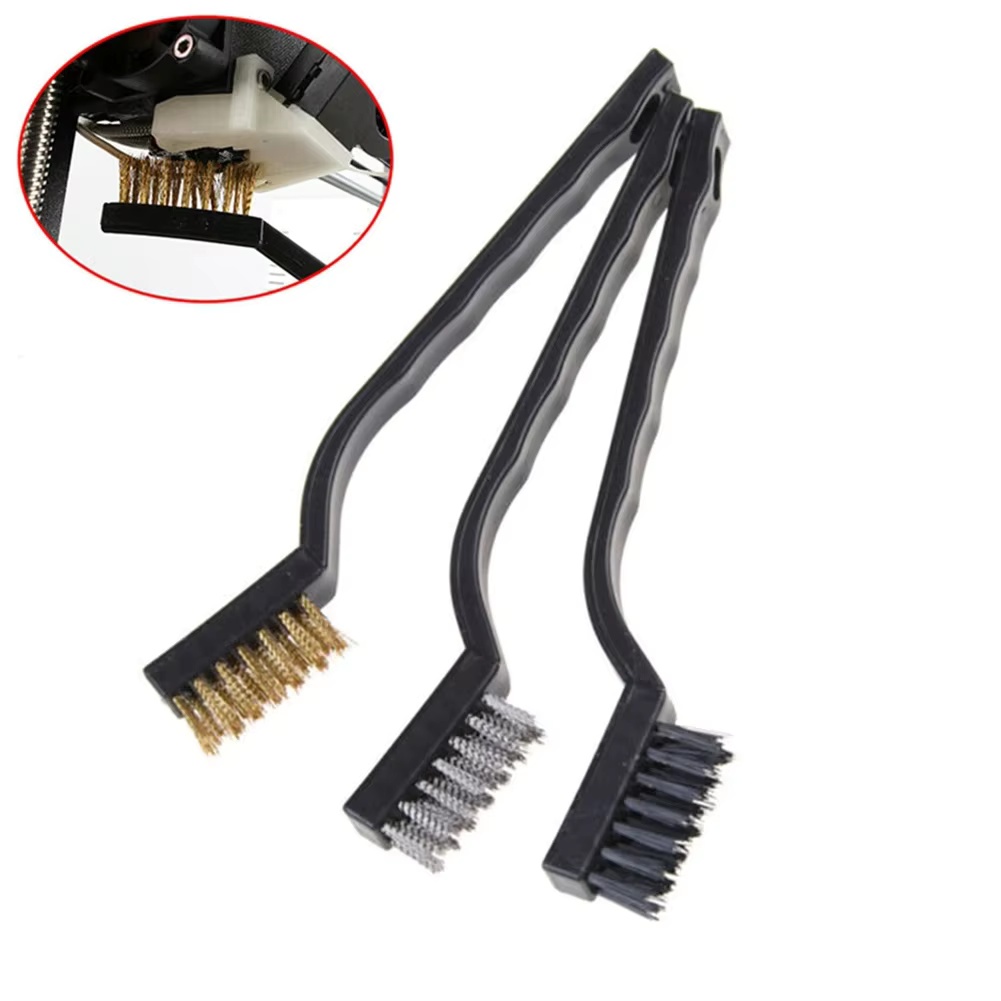 3 pezzi in acciaio inossidabile rame nylon filo spazzola ruggine scrub rimuovere strumenti di pulizia stampi per macchinari parti pulizia manuale e manutenzione