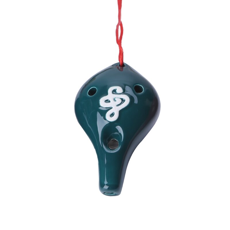 flauta instrumento Musical esmaltado Alto A C cerámica Ocarina 6 agujeros