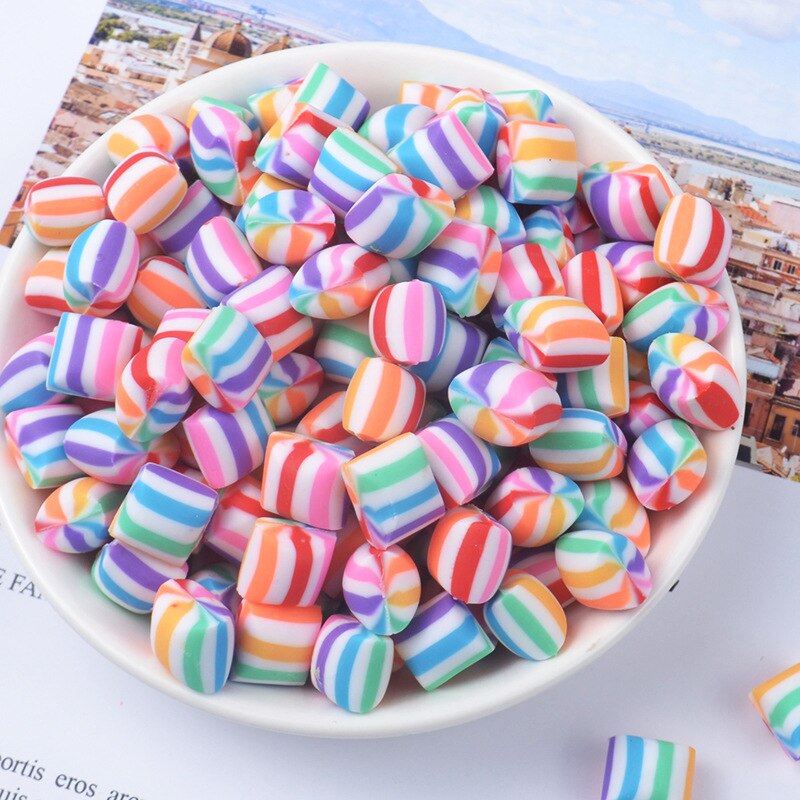 8 stuks kawaii platte achterkant polymeer klei snoep suiker snoep diy hars cabochons knutselen telefoon decoratie scrapbooking diy accessoires