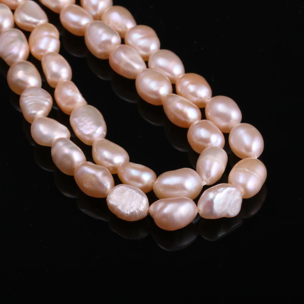 Natural Pearls Freshwater Cultured loose Beads for Jewelry Making DIY Bracelet Necklace Earrings Strand 13 Inches Size 6-7mm: Pink / 7-8mm