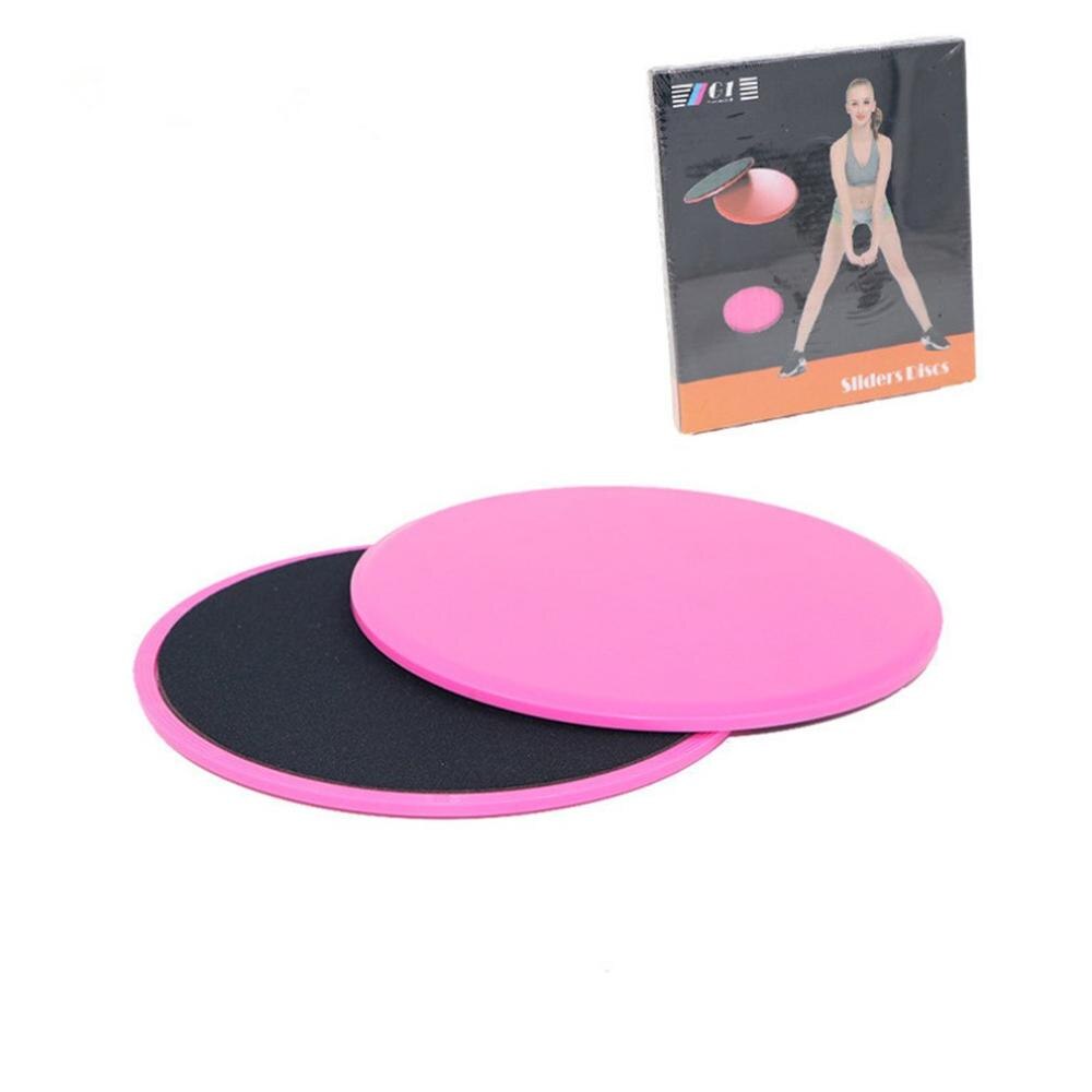 Sport glidskiva träning snabb glidplatta fitness glidplatta glidplatta fitness pad frihjul: Rosa