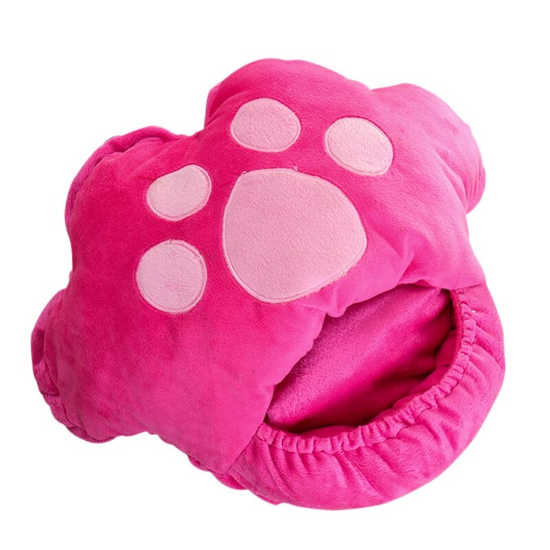 Dibujos Animados gato de peluche garra pie Super Mano suave calentadores extraíble lavable USB calefacción eléctrica hogar suave zapatos lindos: C
