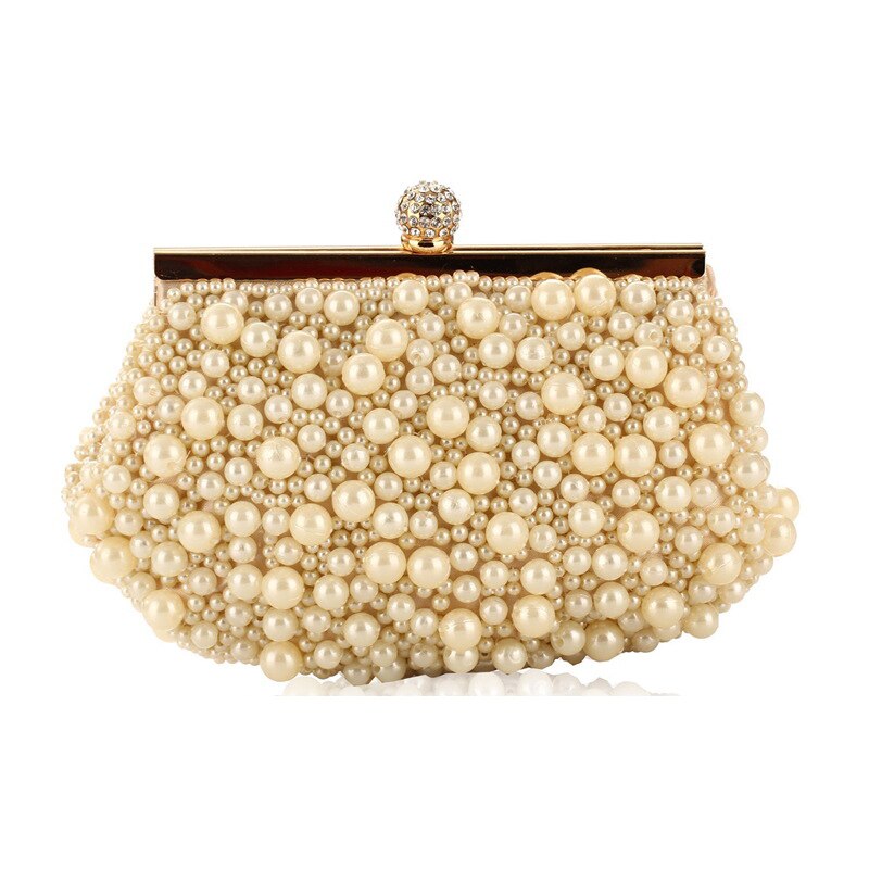 Boutique pear evening bag rhinestone evening clutch bag women handbag Beaded Embroidery bag features dinner purse shoulder bag
