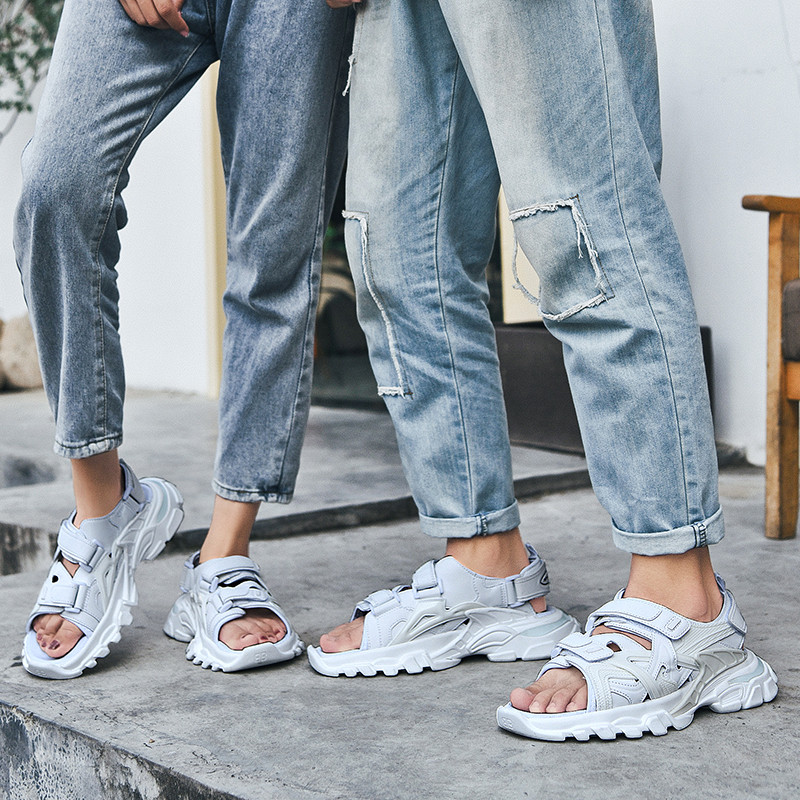 Sandales de plage pour hommes et femmes, chaussures d&#39;été plates, antidérapantes, , , pour Couple