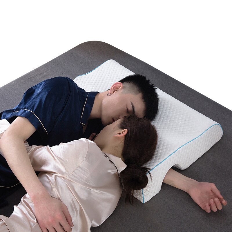 Almohada de espuma viscoelástica para parejas, almohada para abrazar, antipresión, para dormir de lado, ropa de cama