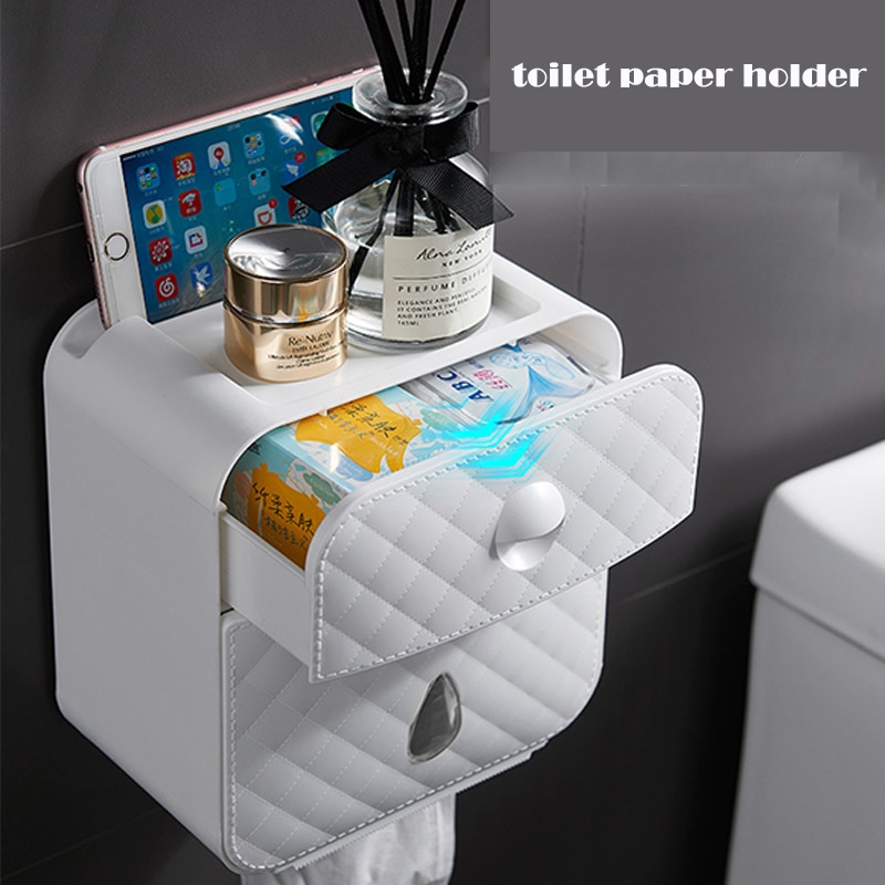 Toiletrolhouder Waterdichte Papieren Handdoek Houder Wandcloset Papierrol Stand Case Buis Opbergdoos Badkamer Accessoires