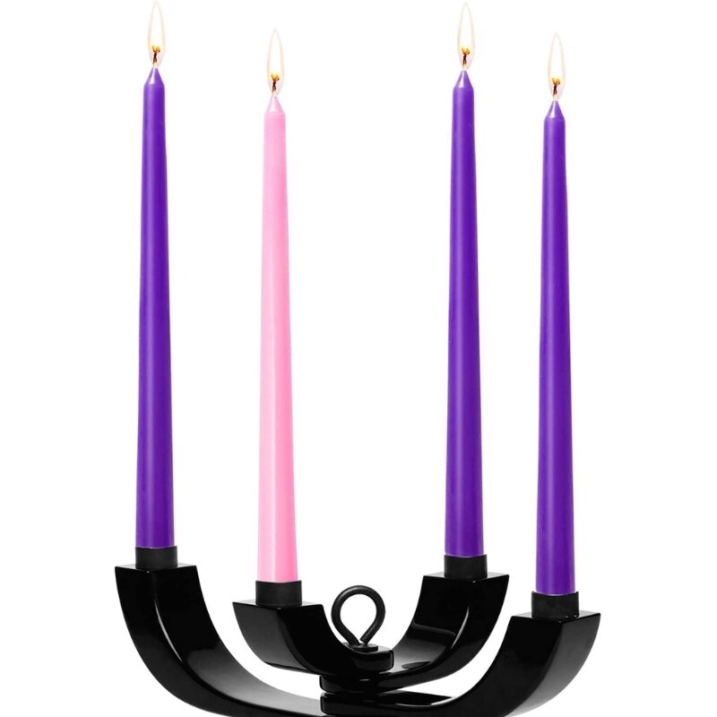 Tall Taper Candles 4 pcs Unscented Advent Taper Candle, Holidays, Church, Celebr J60C