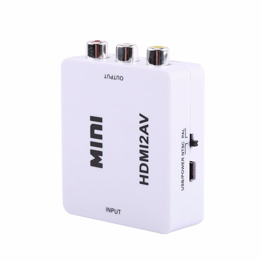 MINI HDMI Input to AV Output Video Converter Adapter Digital HDMI to RCA Composite Video Audio HDMI2AV