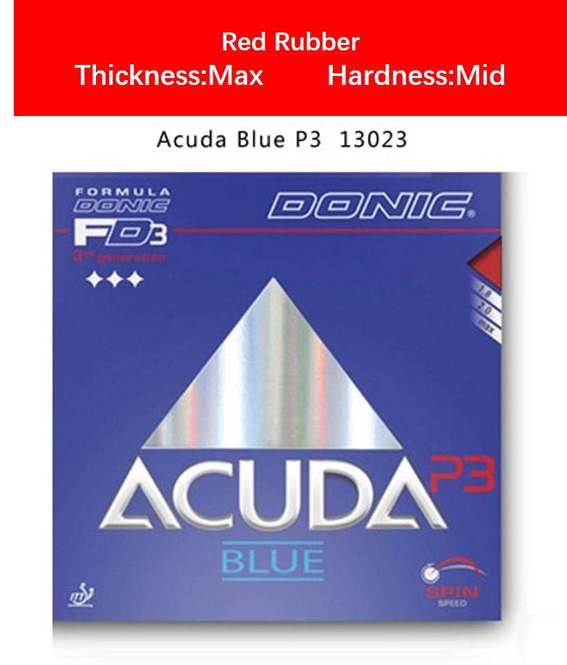 100% originale Donic tennis Da Tavolo Gomme Donic Acuda Blu P1 P2 P3 Brufoli in BLU SPUGNA gomme MAX: P3 rosso