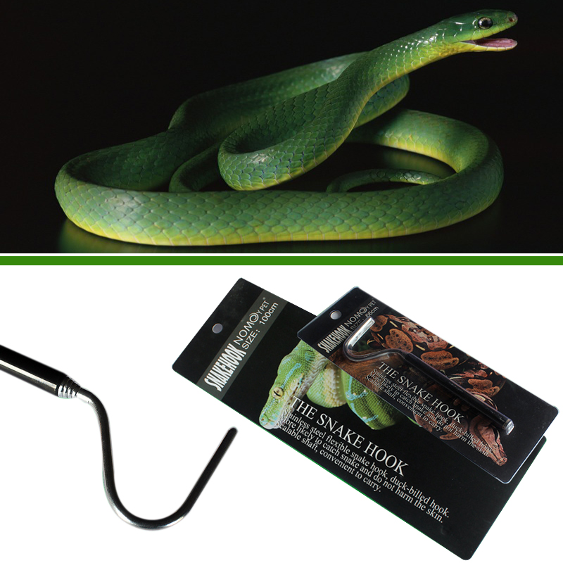 Trap Tong Catching Tools Tool Long Handle Tongs Hook Stainless Steel Adjustable Snake Hook for 1 Pcs Catch Snakes Reptile