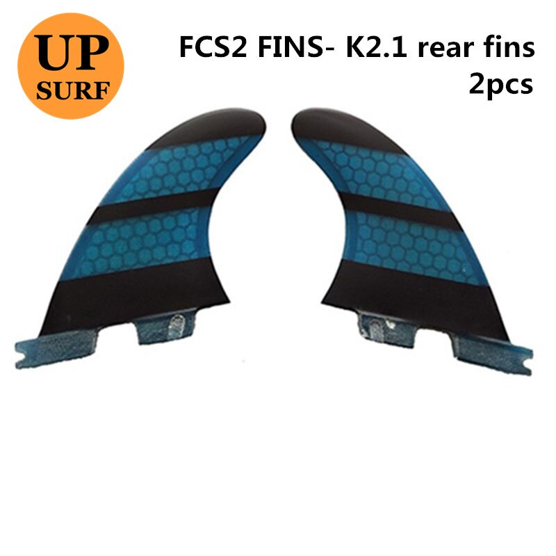 Surf FCS 2 K2.1 rear Fin yellow Fibreglass Quilhas fcs ii K2.1 rear Fins Surf Board Quilhas Fins FCSII Fins in Surfing: black line blue