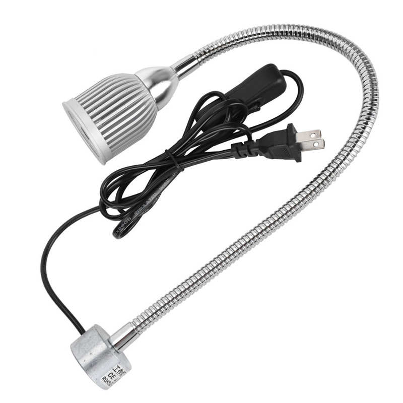 Ac 110-220V 7W Led Naaimachine Light Flexibele Zwanenhals Werk Lamp Met Magneet Base Voor Werkbank draaibank