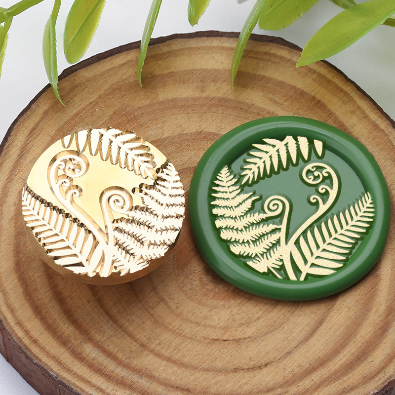 1pc 25mm plant bloem waszegelstempel sluitstempelkop voor kaarten enveloppen trouwuitnodigingen verpakkingen scrapbooking: Multi