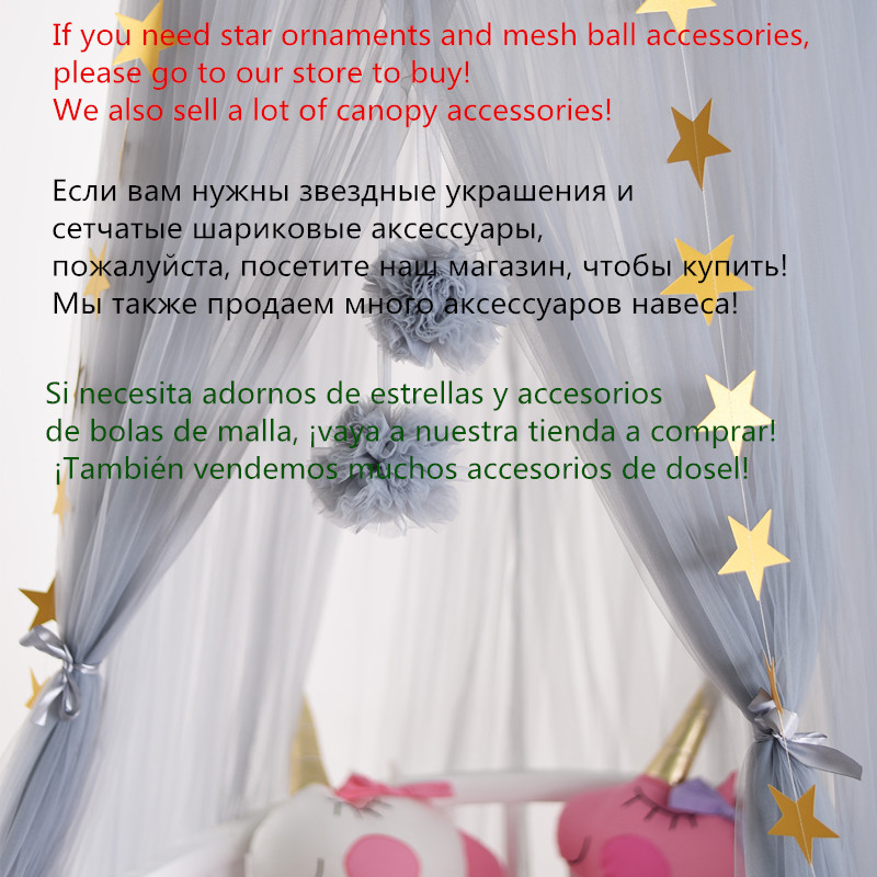 7 Kleuren Opknoping Kids Baby Beddengoed Dome Bed Canopy Katoen Klamboe Bedcover Gordijn Voor Baby Kids Lezen Spelen Thuis decor