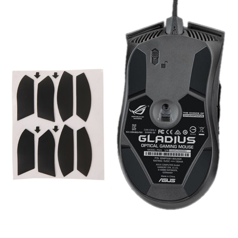 2 Set 0.6mm Thickness Mouse Feet Mouse Skates for Asus ROG Gladius P501