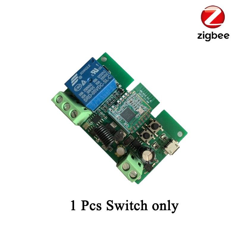Tuya Zigbee Switch Module With RF433 Zigbee Inching Switch 5-32V DIY Switch Work with Alexa Smartthing Zigbee APP Remote Control: Switch Only