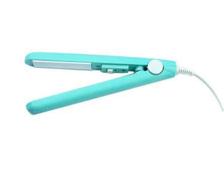 Ceramic Mini Hair Curler US/UK/EU/AU Straightener Hair Iron flat iron Straightening comb mini hair straightener: BLUE / US