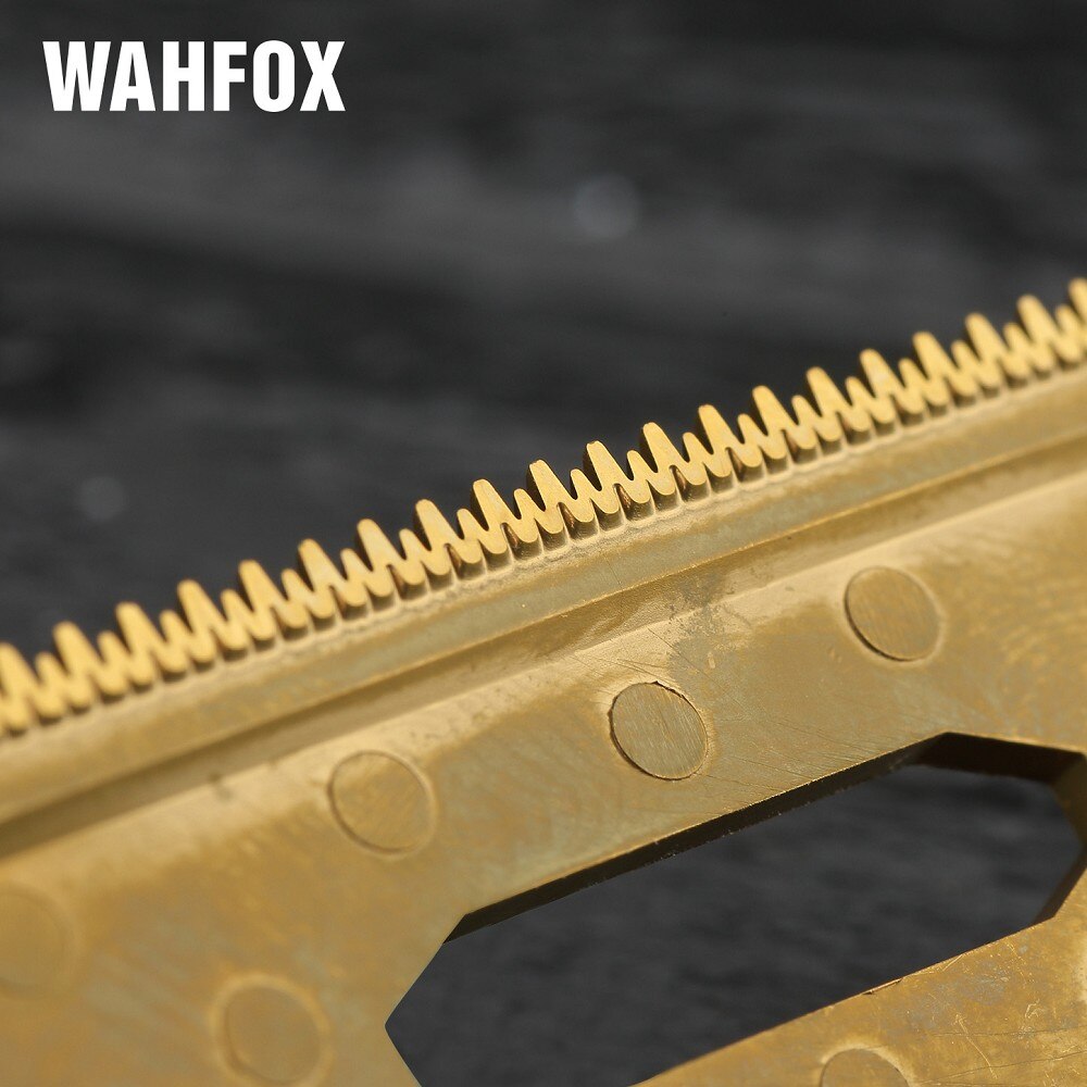 WAHFOX 2PCS/SET Ceramic Movable Blade 2-Hole Stagger-Tooth Ceramic Blade With Box For Cordless Clipper Replaceable Blade