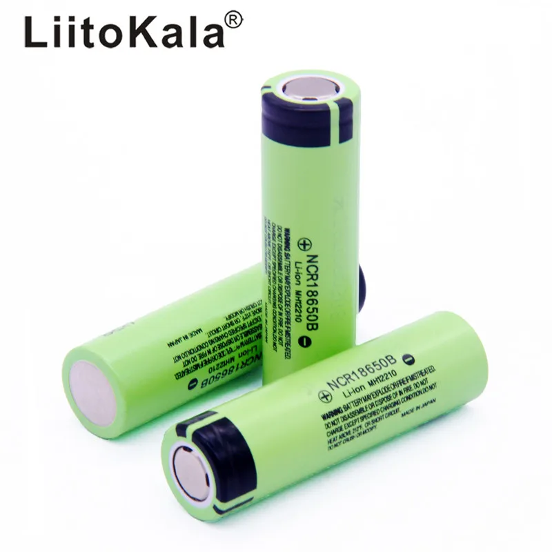LiitoKala Original NCR18650B 3.7V 18650 Litium Uppladdningsbart Batteri 3400mAh - 1-10 Enheter - För Ficklampor, Elverktyg, Leksaker
