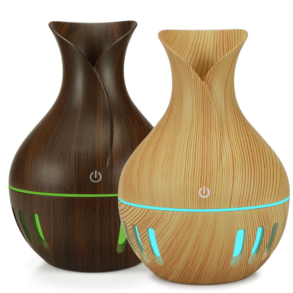 Vase Humidifier USB Home Bedroom Desktop Mute Wood Grain Aromatherapy Machine Car Explosion Humidifier Energy Saving Purifier