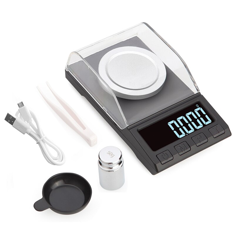 0.001g precisión electrónica de las escalas de 100g/50g/20g balanza Digital joya joyería diamante escala laboratorio portátil peso miligramo de escala
