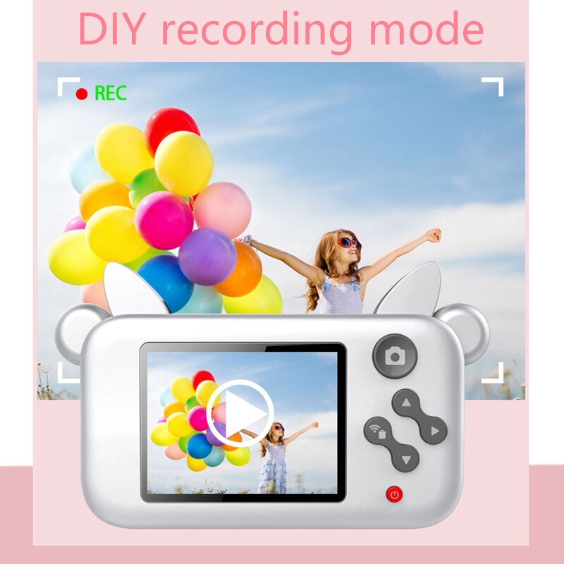 Hd wifi mini kindercamera cartoon kinderen digitale fotocamera delen foto kinderen spel studie speelgoedcamera voor kinderen