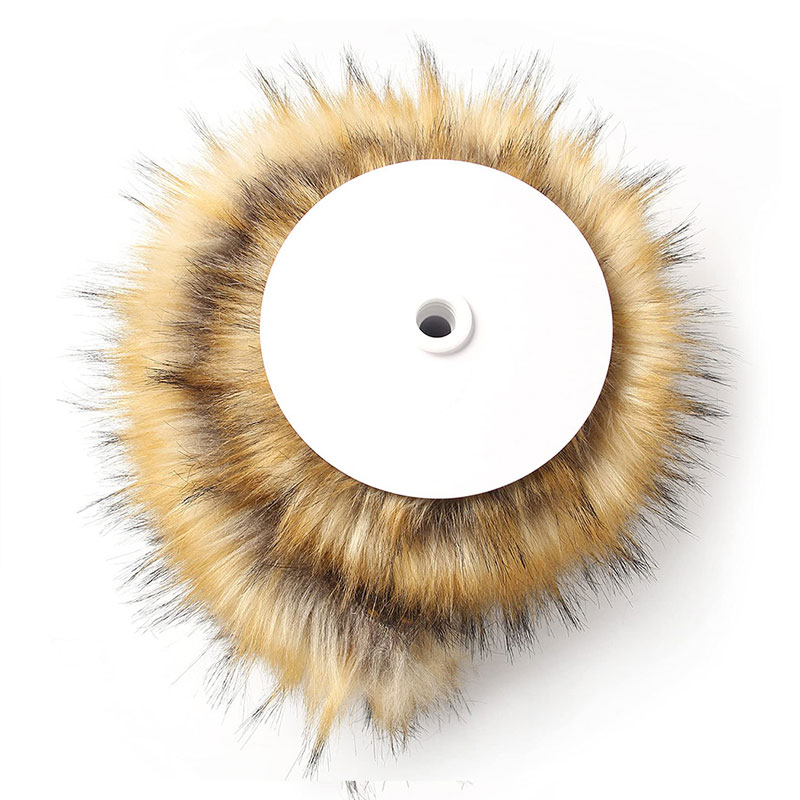Nachahmung Waschbär Plüsch Faux Fuchs Pelz Kragen Band DIY Weihnachten Plüsch Streifen Kragen Hütte Schal Kleidung roh Rand Pelz Zubehör: 14