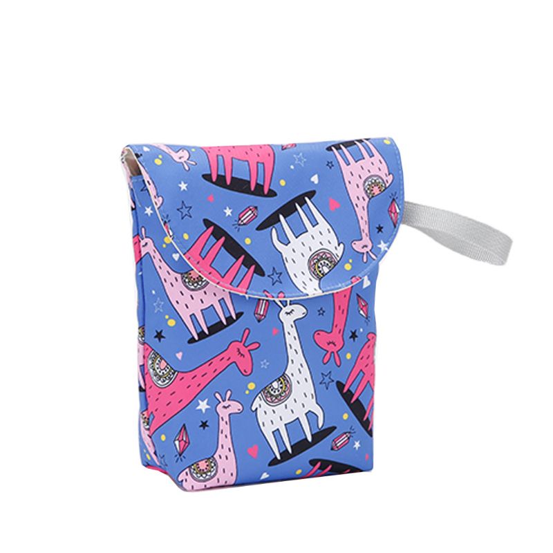 Dessin animé impression humide sac sec bébé couche-culotte sac organisateur réutilisable poche pour bébé sac à couches