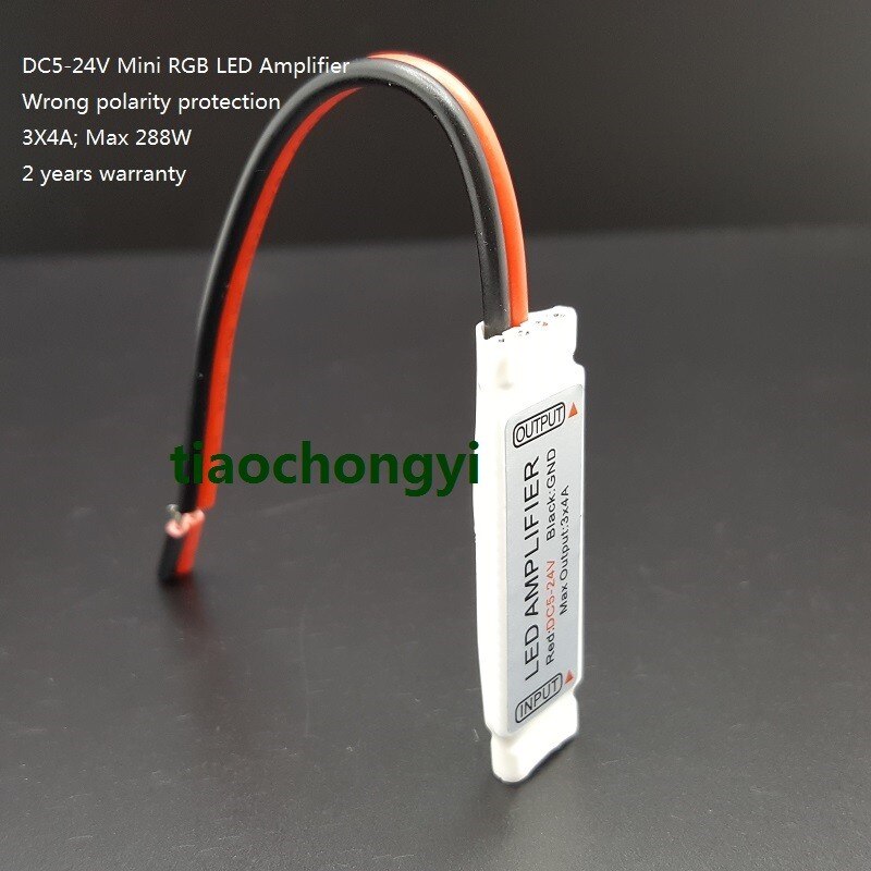 DC5-24V 12A Mini Rgb Led Signaal Repeater Versterker Voor 5050 Rgb Led Strip Licht 3X4A; Max 288W