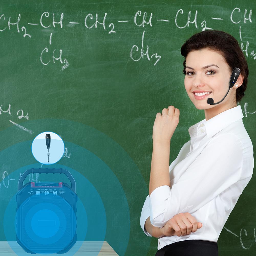 KIMAFUN KM-G100 2.4G Wireless Microphone Speech Headset Mic For Sound,Loudspeaker,Amplifier Teaching Meeting Tour Guide