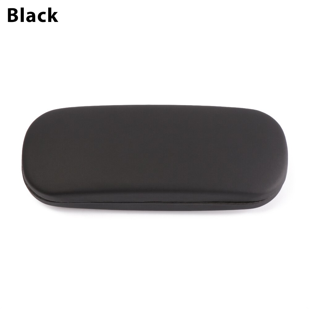 Menn kvinner skinnbrille etui unisex vanntett hardt ramme brille etui lesebriller boks svart brillevesker: 2- svarte