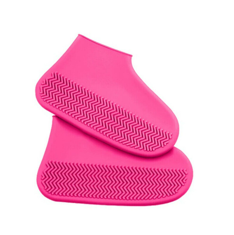 Stivali di gomma alla moda copriscarpe impermeabili in lattice riutilizzabili copriscarpe antiscivolo in Silicone copriscarpe accessori per scarpe Unisex: red / L(40-45)