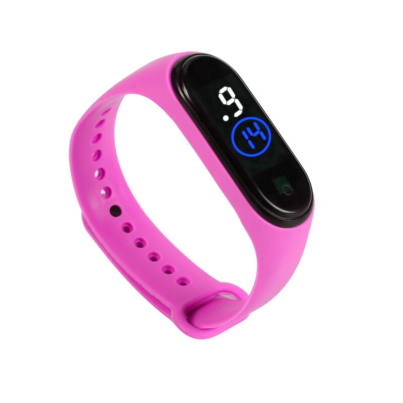 Hvidt blåt lys led sportsure børn gummirem digital børne ur til piger drenge girt relogio masculino herre relojes: Rose