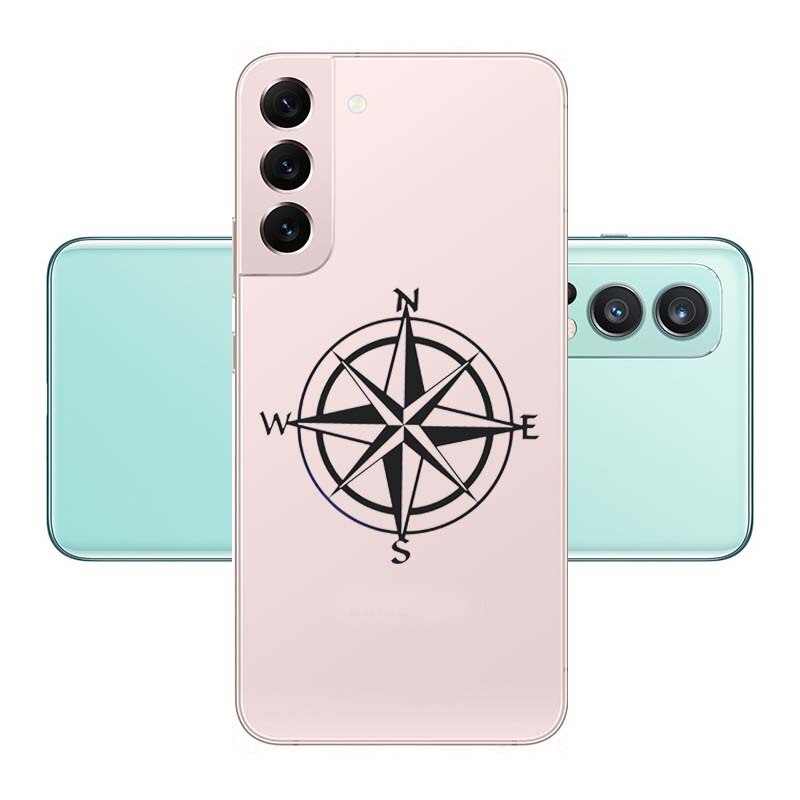 Autocollant boussole en vinyle , pour iPhone 13 Pro Max 12 Mini One Plus 10 Samsung Xiaomi Google Smartphone, décalcomanie Asus Mobile Skin