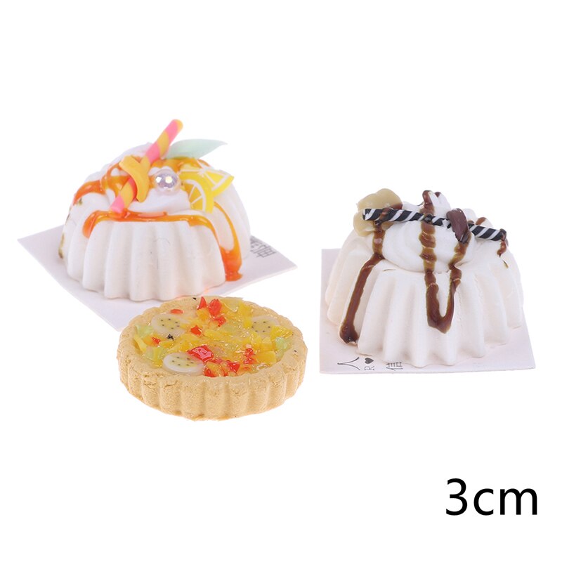 1：12 Dollhouse Miniature Food Pizza Chocolate Cakes Doll House Accessories Model
