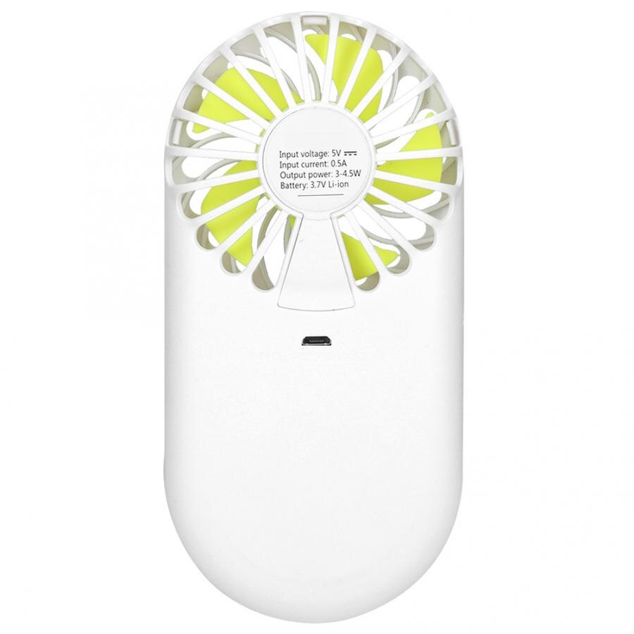 Portable Hand-Held Electric Fan USB Rechargeable Cooling Fan 3-speed wind speed adjustment with Mini Cosmetic Mirror