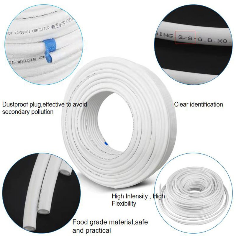 1/4'' 3/8'' PE Pipe Food Grade Water Purifier Pipe Hi Soft Tube Aquarium Flexible Hose Reverse Osmosis Water Pipe