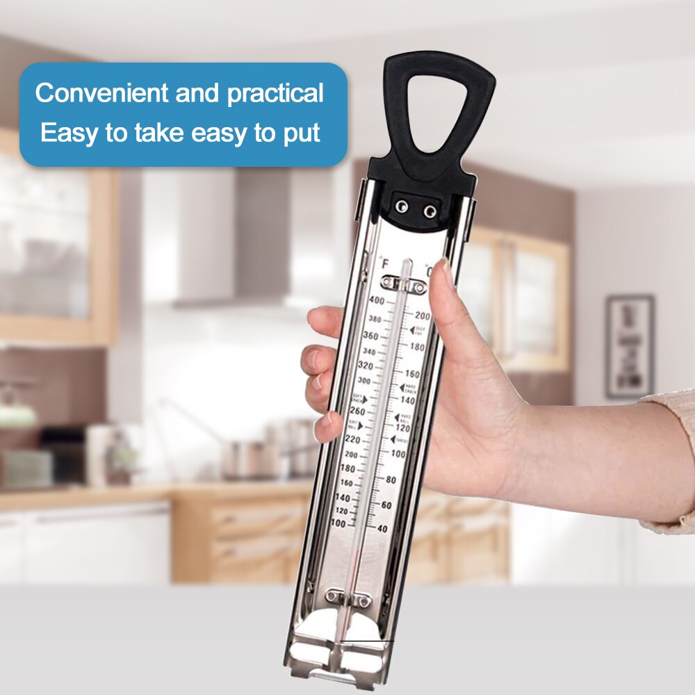 Baking Thermometer 40-200 Degrees Scale Display Kitchen Thermometer For Cooking Sugar Candy Craft Hanging Temperature Gauge
