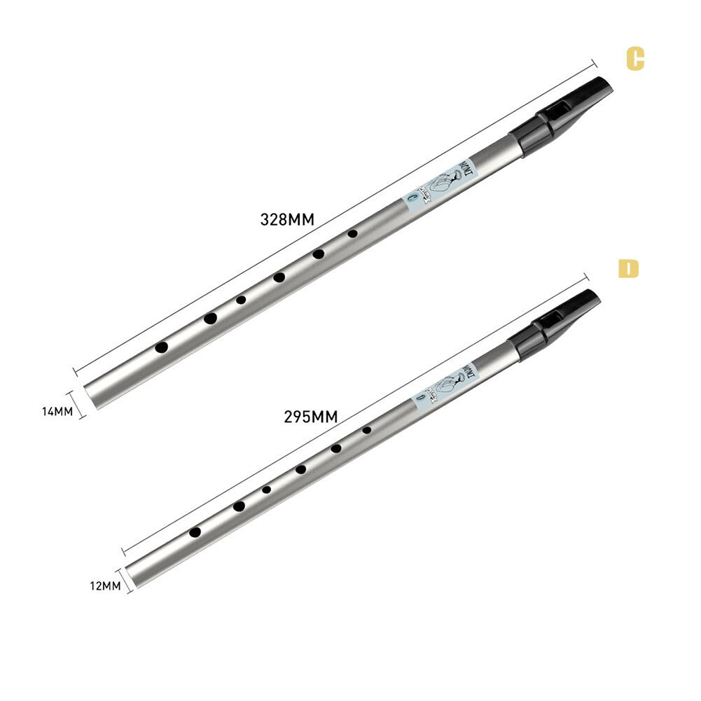 Irish Whistle Flute C Or D Key Ireland Flute Tin Penny Fulte Whistling Metal 6 Hole Aluminum Alloy Or Brass Musical Instrument