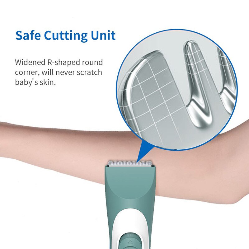 Baby Hair Clippers Silent Haircut Trimmers for Children Waterproof Rechargeable Hair Cutting Machine Cordless Haircut Kit