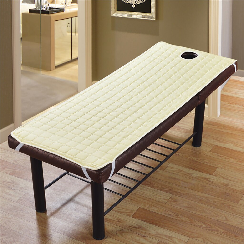 Mjuka sköna spa massage lakan bord täcka madrasser med andningshål: Beige 185 x 70cm