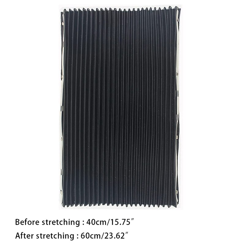 Convenient Milling Machine Part Fitting Foldable Accordion Dust Protective Cover Black Rubber Cover 400x600mm 3# 4#