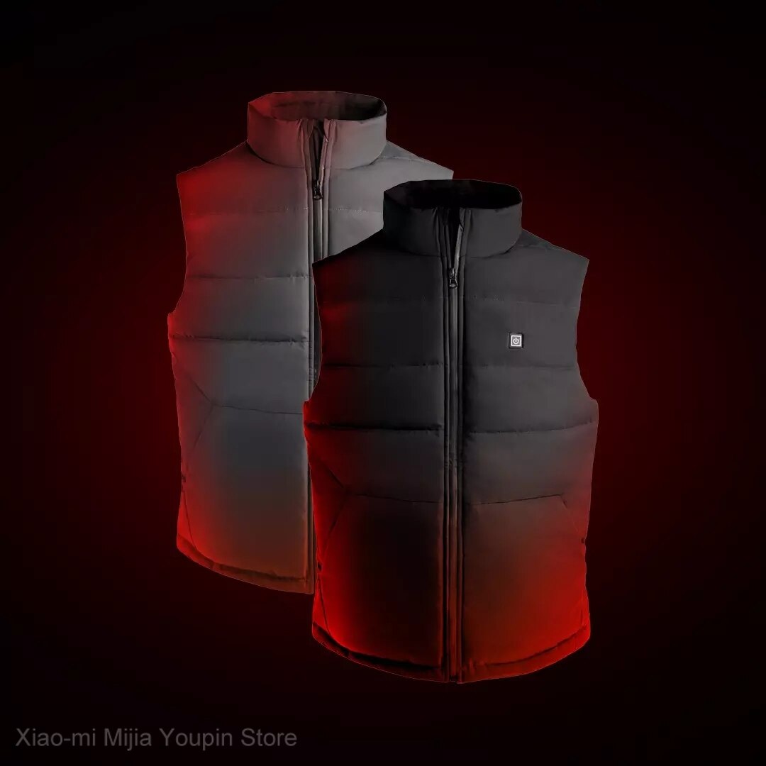 Xiaomi-Chaleco eléctrico de grafeno para hombre, chaqueta térmica inteligente con USB, 4 áreas de calefacción, para exterior e Invierno