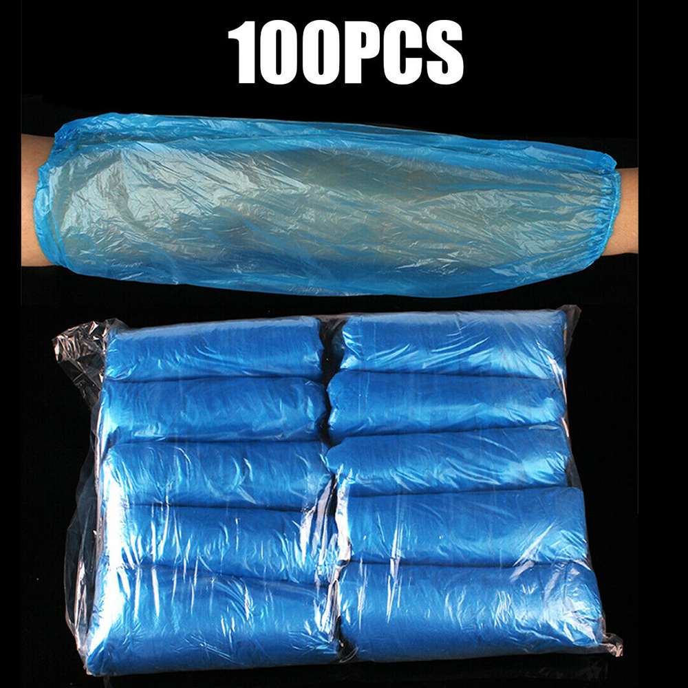 100Pcs/pack Disposable Arm Sleeves Covers Plastic Waterproof Oilproof Oversleeves Home Cleaning Accessaries
